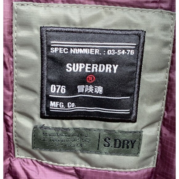 Superdry Mens MA-1 Bomber Jacket Full Zip Olive green - Picture 2 of 13